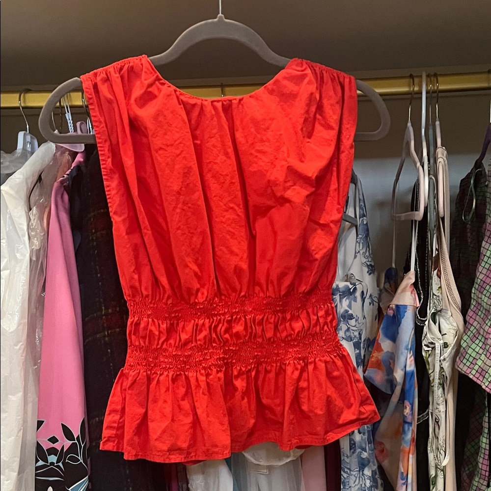 Red Sleeveless Women's Top